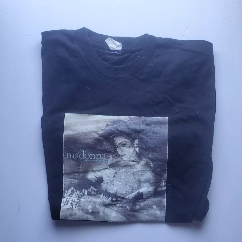 ❌SOLD❌ Vintage Used Madonna Mens Shirt Black (Medium)